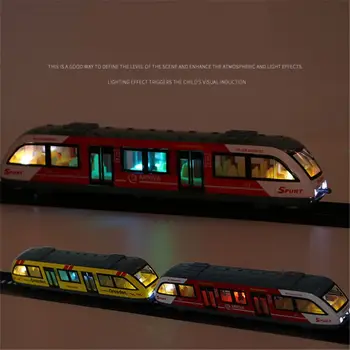 1:64 Magnetni Potegnite Nazaj Zlitine Povezan Podzemno Železnico Progi Vlak Zlitine Model Igrača