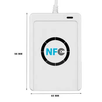 1 nastavite Strokovno USB ACR122U NFC RFID Bralnik Pametnih Kartic Za vse 4 vrste NFC (ISO/IEC18092) Oznake + 5pcs M1 Kartice
