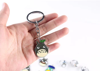 10 kos/set Anime Totoro Cosplay prst prstan ogrlica keychain Kovinski Jedro Darila Polje Pakiranje