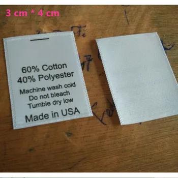 100 kozarcev, NAREJENE V ZDA Parka prodaje mehko saten pranje oznako White print care oznaka otroška oblačila