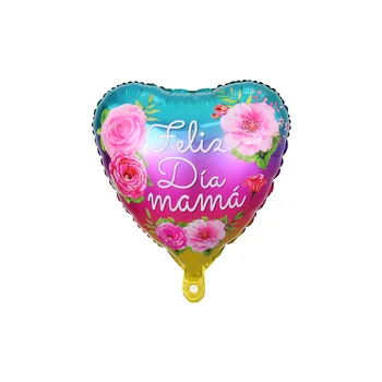 10pcs 18 inch Natisnjeni španski mati Folija Baloni materinski Dan Srce Oblika Helij Ljubezen Globos Dekor Mama Balon Darila Balaos