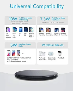 10W Hiter Brezžični Polnilec Za Samsung Galaxy S10 S8 S9 USB Qi Hitro Polnjenje 3.0 Polnjenje Tipke za iPhone 11 Pro XS Max XR X 8 Plus