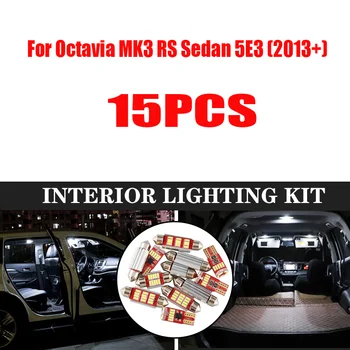 18X Canbus Avtomobilske LED Lučka za Notranje zadeve Dome Zemljevid Luči, Žarnica Komplet za Skoda za Octavia 1 2 3 MK1 MK2 MK3 Limuzina Combi 1996+