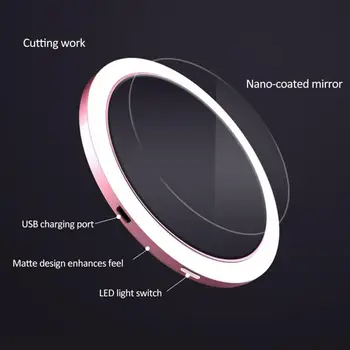 2 v 1 Večfunkcijsko Qi Brezžični Polnilnik baterij Polnjenje Za iPhone 11 za Samsung huawei Mini LED Ličila Ogledalo Zatemniti Polnjenje Lučka