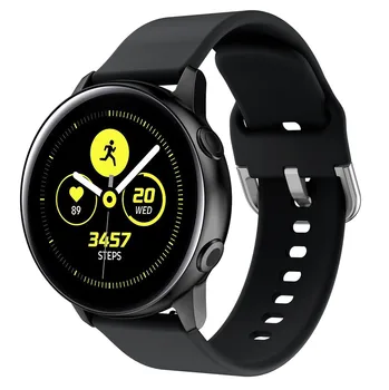 20 mm Silikonski Watchband za Samsung Galaxy Watch 42mm Active2 40 mm 44 Band Zapestnica Prestavi Šport S2 Trak za Huami Amazfit BIP