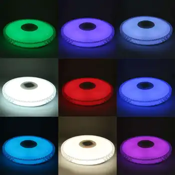 200W 40 cm Smart APP buetooth Glasbe Led Stropna Luč RGB Zatemnitev Krog Nočni Glasbeni Stropne luči za Spalnice Domačo Razsvetljavo