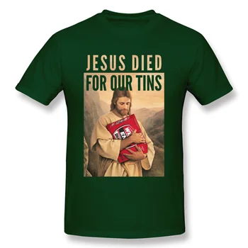 2019 Moški T-shirt je Jezus je Umrl Za Naše Pločevinke Tshirt Smešno Oblikovalec T Srajce Bog Tiskanja Vrhovi Christian Black Tees Bombaž 80. Pulover