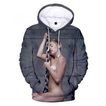 2020 Miley Cyrus Hoodie 3D Ženske Majica z Dolgimi Rokavi Moški pulover s kapuco Harajuku Ulične Trendovski Stil Plus Velikost Oblačila