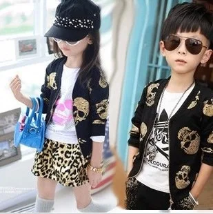 2020 Nove Fante in Dekleta, ki Nosijo Pomlad Tanko Jopico Suknjič korejski Lobanje Plašč Modni Črno Lobanje Dekleta Suknjič Fantje Vrh