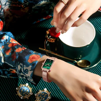 2021 CRRJU Nove Ženske Ure Japonska Gibanje Top blagovne Znamke Luksuzni Ženske Stilsko Čar Zeleni gumb za Izbiranje ročno uro Nepremočljiva Quartz Ura