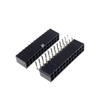 20pcs Black 4.2 mm Motherboard 24 pin Moški Glavi Pin Mainboard CPU Power Priključek PCB Skozi Luknjo v Trdni terminal 24Pin