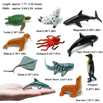 24pcs/Set Otroke Mini Morskih Živali Model Igrača Smešno Igri Izobraževanje Igrača Darilo