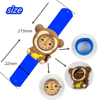 3D Opica Gledati Otroke Božično Darilo Otroka Naučijo Čas Igrača Zapestnica Otroci Ure Dojenček Fant Dekle Uro relogio infantil menino