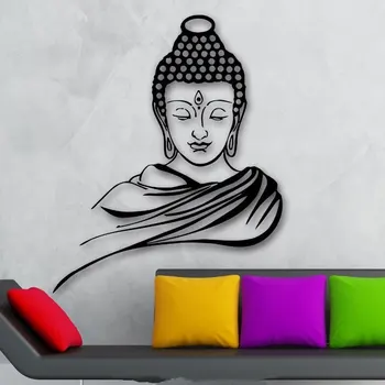 3D Plakat Klasičnih Religija, Budizem Buda Meditacija Stenske Nalepke, Nalepke Vinyl Izmenljive Wall Art Doma Dekor stenske nalepke YJ21