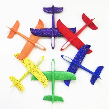 48 cm DIY Velike EPP Pene z Roko vrže Letalo Z Pisane Utripanjem Svetlobe Izobraževanje Igrača Za Otroke, Pena Letala Modeli Stranka