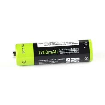 4PCS ZNTER 1,5 V 1700mAh AA polnilne baterije AA litij-polimer baterije z USB kablom