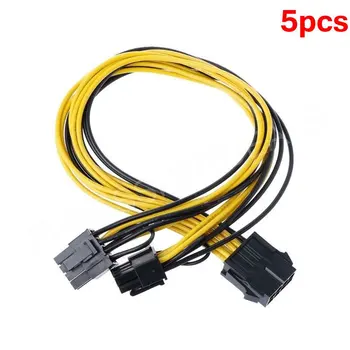 5pcs PCI-E 8 pin za 2x 6+2 pin (6 pin/8 pin) Moč Razdelilno Kabelsko
