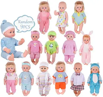 5pcs/set Lutke Obleko Za 17 palčni 43 cm Srčkan Baby Doll Skokih igralne obleke Lutka Obleko （Naključno 5 kosov）