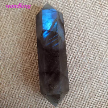 (70-80 mm) poliranja Naravnega labradorite quartz crystal palico, dekorativni kristali kristal čakro palico kamnov in kristalov