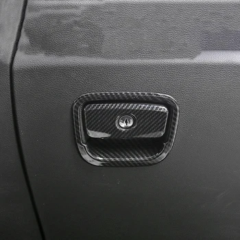 ABS Chrome/Ogljikovih vlaken Sprednji strani Škatle za Rokavice Ročaj Kritje Trim za Jeep Grand Cherokee 2016 2017 2018 notranja Oprema