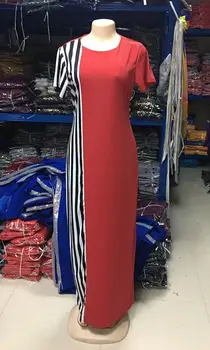 Afriške Dashiki Nov slog ženska Moda in ženske stretch zadrgo kratkimi tiskanje dolgo obleko velikost M, L, XL, XXL
