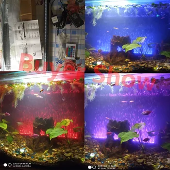 Aquarium LED RGB Razsvetljava Oddaljene Luči Akvarij Fish Tank Akvarij Dekoracijo Nepremočljiva Podvodni Bluetooth Controller Lightin