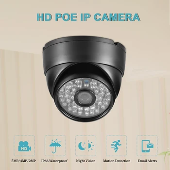AZISHN Kovinski Avdio IP Dome Kamera H. 265+ 5MP fotoaparat SONY IMX335 ONVIF Night Vision Prostem CCTV Varnosti Žično Video Kamero POE 2MP/3MP