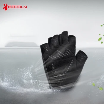 Boodun Dviganje uteži Utežmi Dihanje Črne Rokavice za Fitnes Sport Telovadnici Usposabljanje Rokavice Moški Rokavice Anti-slip Telesne Zgradbe