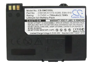 Cameron Kitajsko Visoke Kakovosti 750mAh Baterije EBA-510 za Siemens A51, A52, A55, A56,A57,A60,A62,A65,A75,C55,C56,C60,C61,C70, C71,A70