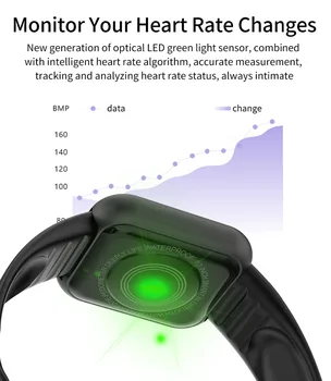 D 2020 Y68 Pametno Gledati Fitnes Zapestnica Dejavnosti Tracker Srčnega utripa, Krvnega tlaka, Bluetooth Pazi za ios Android
