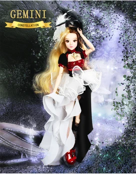 DBS MMGirl 12 Ozvezdju Dvojčkov, kot BJD Blyth lutka 1/6 30 cm črno in belo obleko fantasy telo igrača dekle darilo