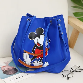 Disney ženska torba Moda Oxford vrečko Mickey mouse lady torbice, velike zmogljivosti, minnie športna torba za nakupovanje
