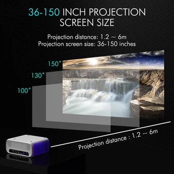E500H/E500S 4.3 LCD HD Mini Projektor 1080*720P Proyector WiFi Android Bluetooth 150ANSl LED Video Domači Kino, Igre Proyectores