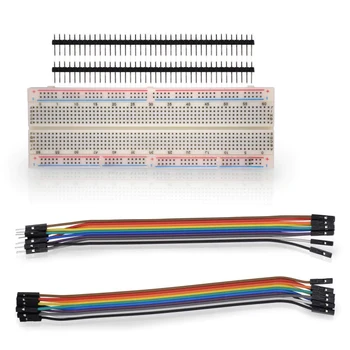 Elektronske Komponente Osnovne Starter Kit Z 830 Tie-Točk Breadboard Kabel Upor Kondenzator Led Potenciometer