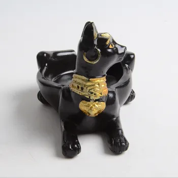 ElimElim Smolo Mačka Doma Dekor Živali Številke Doma Dekoracijo Pepelnik Ornament Darilo Retro Figurice & Miniature