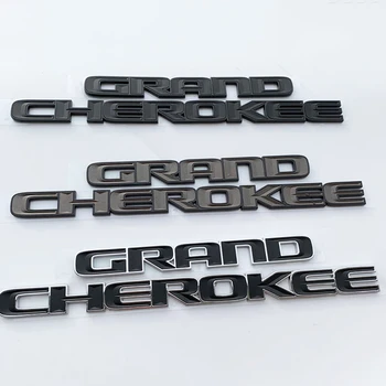 Enodelne Črne Črke Emblem Avto Styling Stranska Vrata, tovarniška ploščica Nalepke za Jeep Grand Cherokee Avto Opremo s Svetlo Rob