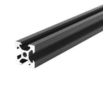 Evropski Standard Aluminij Profil Black 500mm 2020 V Terminu Aluminij Profil Ekstrudiranje Okvir Za CNC 3D Tiskalniki Laserski Stojalo
