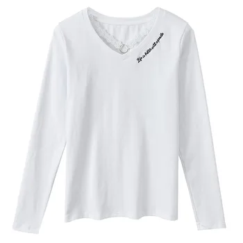 GGRIGHT čipke top z dolgimi rokavi ženske majice, vezenje bluzo, womens vrhovi in bluze, ženske 2019 camisas mujer haut femme