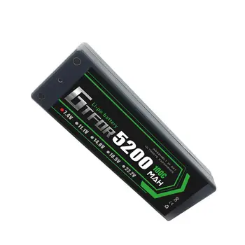 GTFDR 2PCS 2s Lipo Baterije 7.4 V 100C 5200mAh Primeru Težko Lipo Baterije Paket s 4 mm Bullet za 1/8 1/10 RC Avto Model Trax