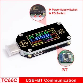 HD Tip-C Barvni Zaslon PD Sproži USB Voltmeter Ampermeter Napetost 2-način Merjenja Tekoči Meter Multimeter Napetost Test