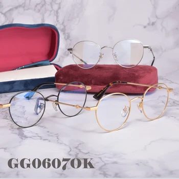 Italijanske Luksuzne blagovne Znamke optičnih očal okvir GG0607 Krog Predpisovanje Očal okvir za ženske, moške