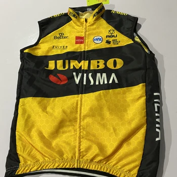 JUMBO Windproof telovnik visma ekipa Agu Uifit kolesarski Dres 2020 Moški kolesarski brezrokavnik 2020 brez Rokavov suknjič Lahki in dihanje