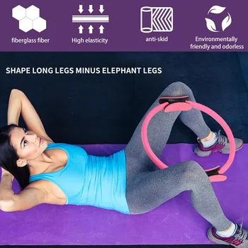 Kakovost Joga Pilates Obroč Čarobno Zaviti Hujšanje Telesne Zgradbe Usposabljanje Težka PP+NBR Materiala Joga Krog 6 barv