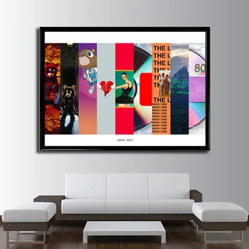 Kanye West - Album Pop Glasbe zajema Glasbo Star Plakat Platno Natisne Wall Art Za Dnevni Sobi Doma Dekor