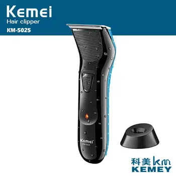 Kemei 0 mm las brivnik električni sušilnik clipper barber rezanje lase za človeka orodje brivnik za ponovno polnjenje brado za britje, britvico