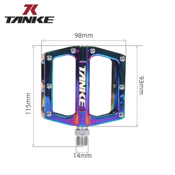 Kolesarska pedala TANKE TP-20 ultralahkih aluminij zlitine pisane votlih anti-skid nosijo gorsko kolo pribor MTB stopala pedala