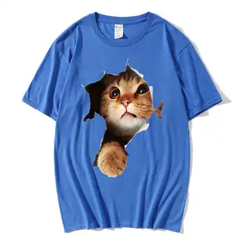 Koreja Ulzzang mačka ljubi živali, pes tiskanja lepe poletne kratek rokav vrhovi tees priložnostne svoboden velika velikost zabavno prevara nekaj T-shirt