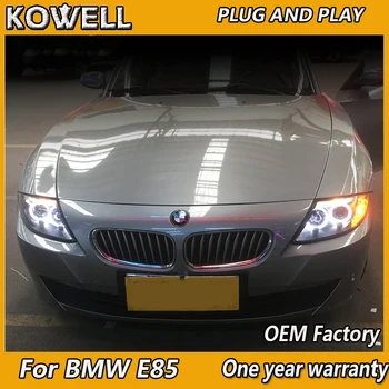 KOWELL Avto Styling Za BMW Z4 E85 led žarometi 2003-2008 za Z4 smerniki LED kota oči drl H7 skril Bi-Xenon Objektiv nizko žarka
