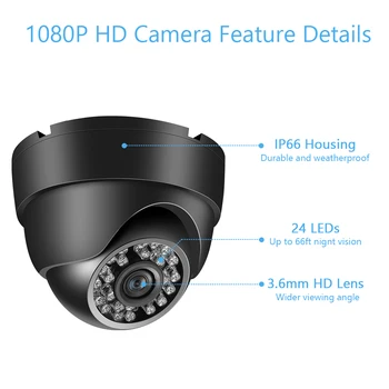 Kupola Bullet CCTV Kamere s Kovinsko Ohišje v zaprtih Prostorih in na Prostem Uporabo Inteligentnih Gibanja Sistem IP66 Nepremočljiva Pal Sistem