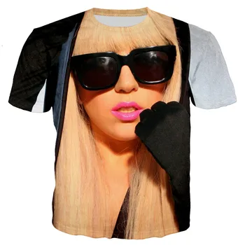 Lady gaga moški/ženske Nov modni kul 3D natisnjeni t-majice, priložnostne slog, tshirt ulične tops110/6XL